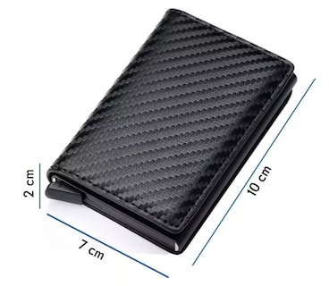 Foto 4 | Cartera Xtellar Tarjetero Billetera De Cuero Protección Rfid Color Gris Oscuro