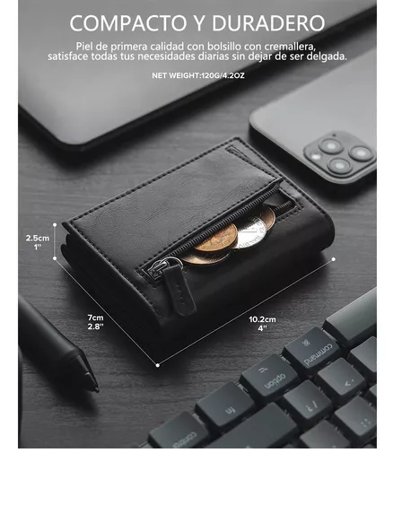 Foto 4 | Billetera Tarjetero De Aluminio Con Cartera Protección Rfid