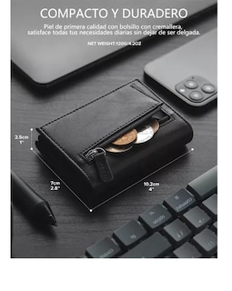 Foto 4 | Billetera Tarjetero De Aluminio Con Cartera Protección Rfid