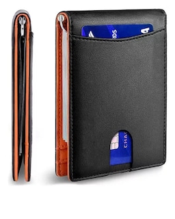 Foto 1 | Cartera Minimalista Para Hombre Con Protección Rfid Naranja