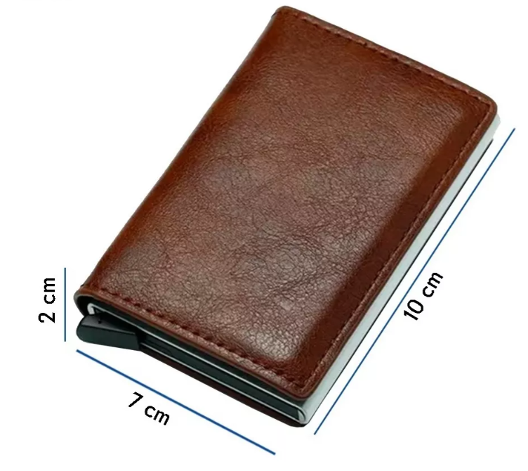 Foto 4 pulgar | Cartera Xtellar Tarjetero Billetera De Cuero Protección Rfid Color Marrón