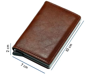 Foto 3 | Cartera Xtellar Tarjetero Billetera De Cuero Protección Rfid Color Marrón