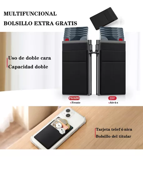 Foto 3 | Cartera Antirrobo Con Tarjetero Metálico Y Protección Rfid