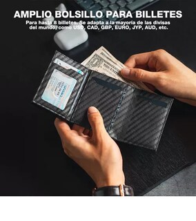 Foto 3 | Billetera Tarjetero De Aluminio Con Cartera Protección Rfid
