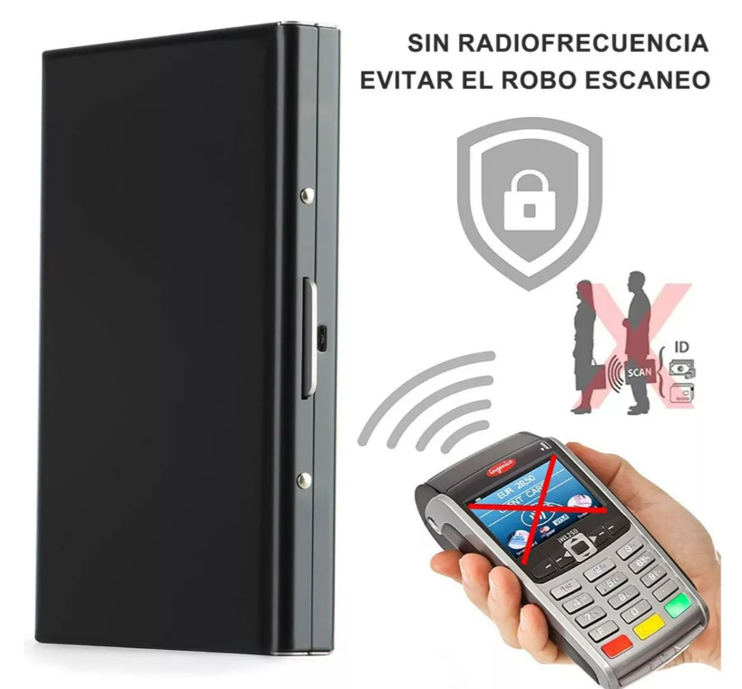 Foto 3 | Tarjetero Xtellar Acero Inoxidable Negro