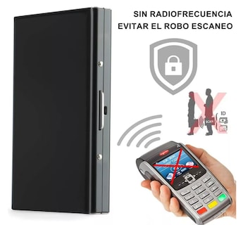 Foto 3 | Tarjetero Xtellar Acero Inoxidable Negro