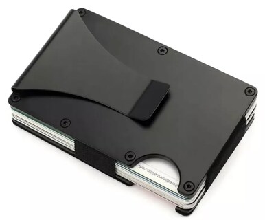 Foto 2 | Billetera Tarjetero Xtellar Hombre Aluminio Con Clip Negro