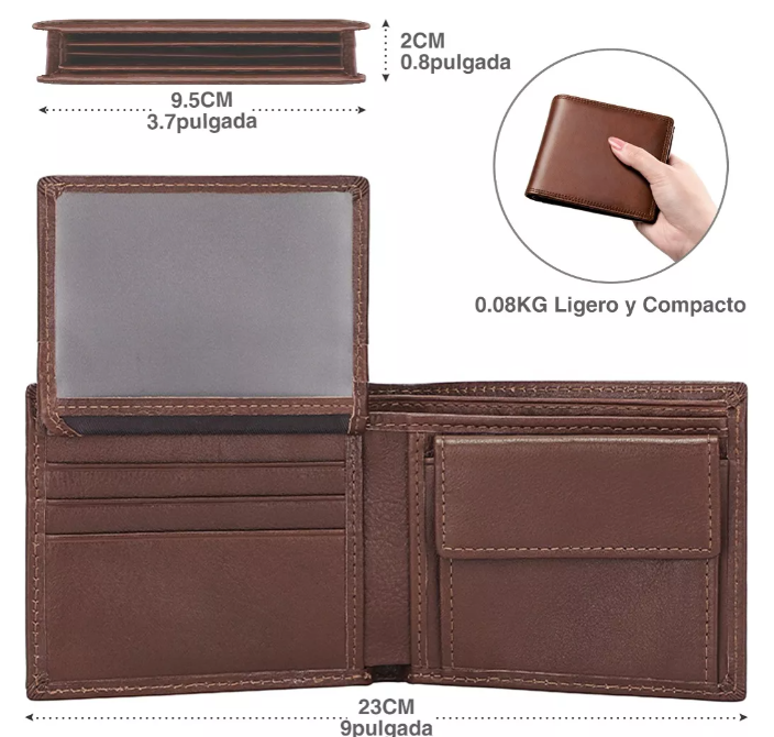 Foto 4 pulgar | Cartera Xtellar Para Hombre Billetera Cafe