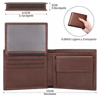 Foto 3 | Cartera Xtellar Para Hombre Billetera Cafe
