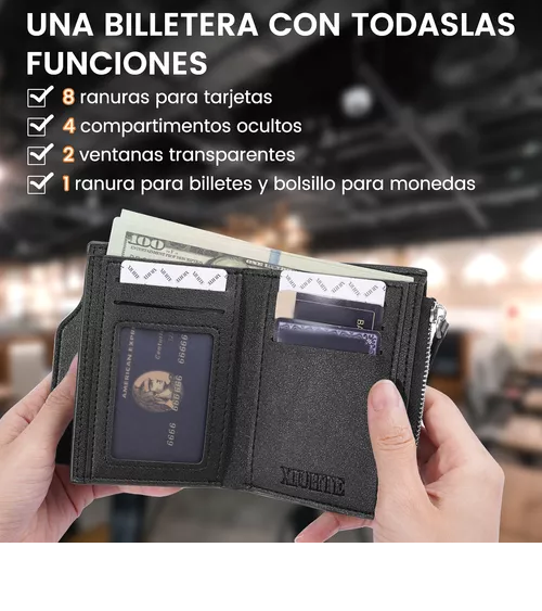 Foto 3 | Cartera Monederos De Hombre Para Caballero
