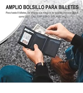Foto 3 | Carteras Para Hombre Billetera Con Tarjetero Rfid Y Monedero