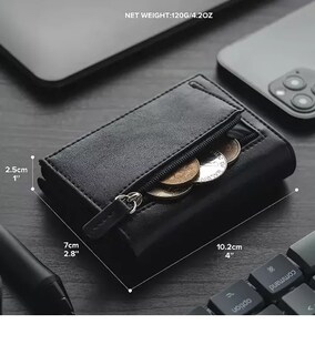 Foto 4 | Carteras Para Hombre Billetera Con Tarjetero Rfid Y Monedero