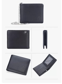 Foto 3 | Cartera Hombre Xtellar Con Proteccion Rfid Cadena Cuero Color Negro Diseño De La Tela Liso