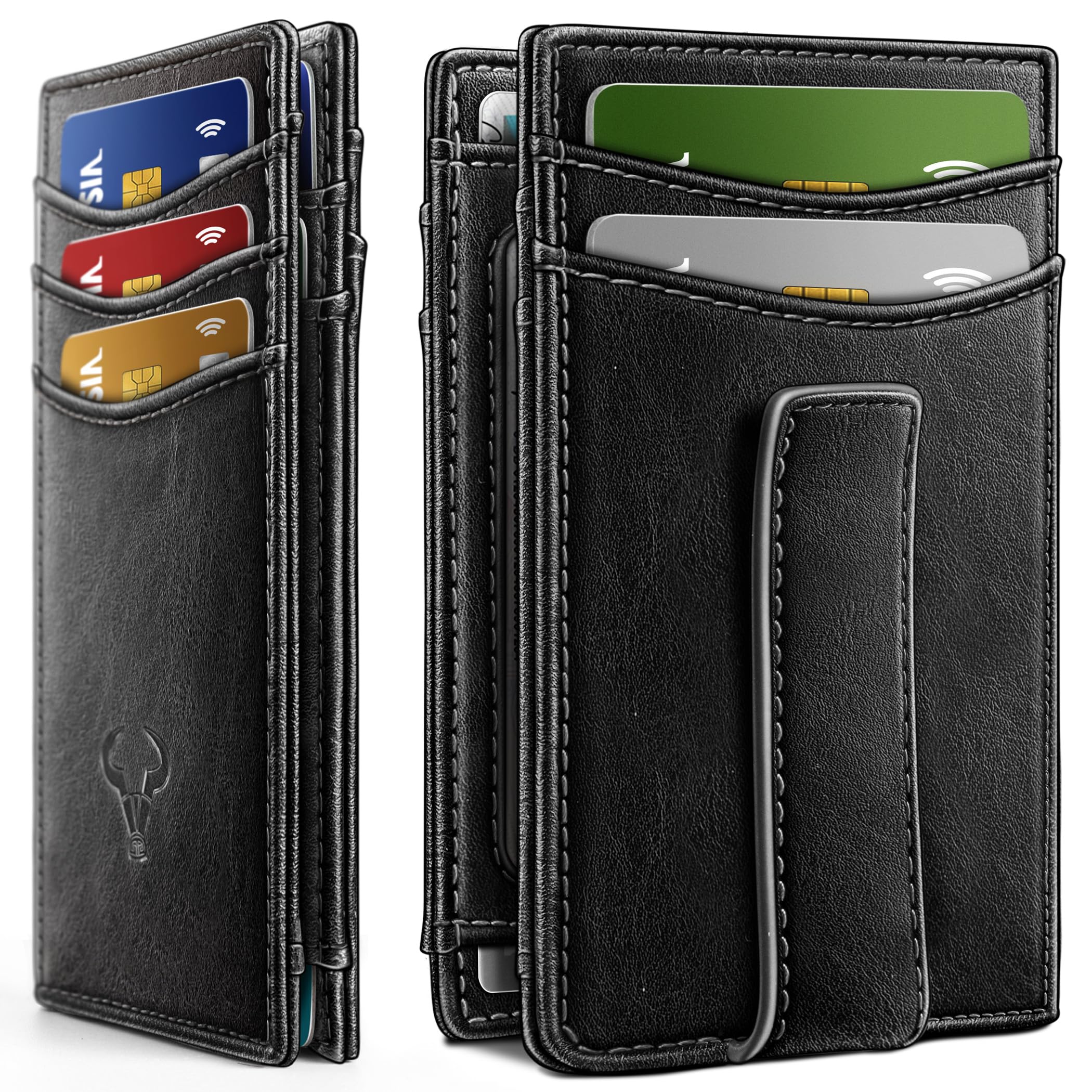 Foto 2 pulgar | Cartera Delgada Bulliant Con Cierre Magnético De Piel Auténtica Rfid - Venta Internacional.