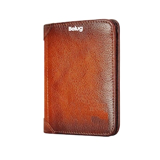 Foto 1 | Cartera Para Hombre De Cuero Genuino Con Bloqueo, Marrón Belug