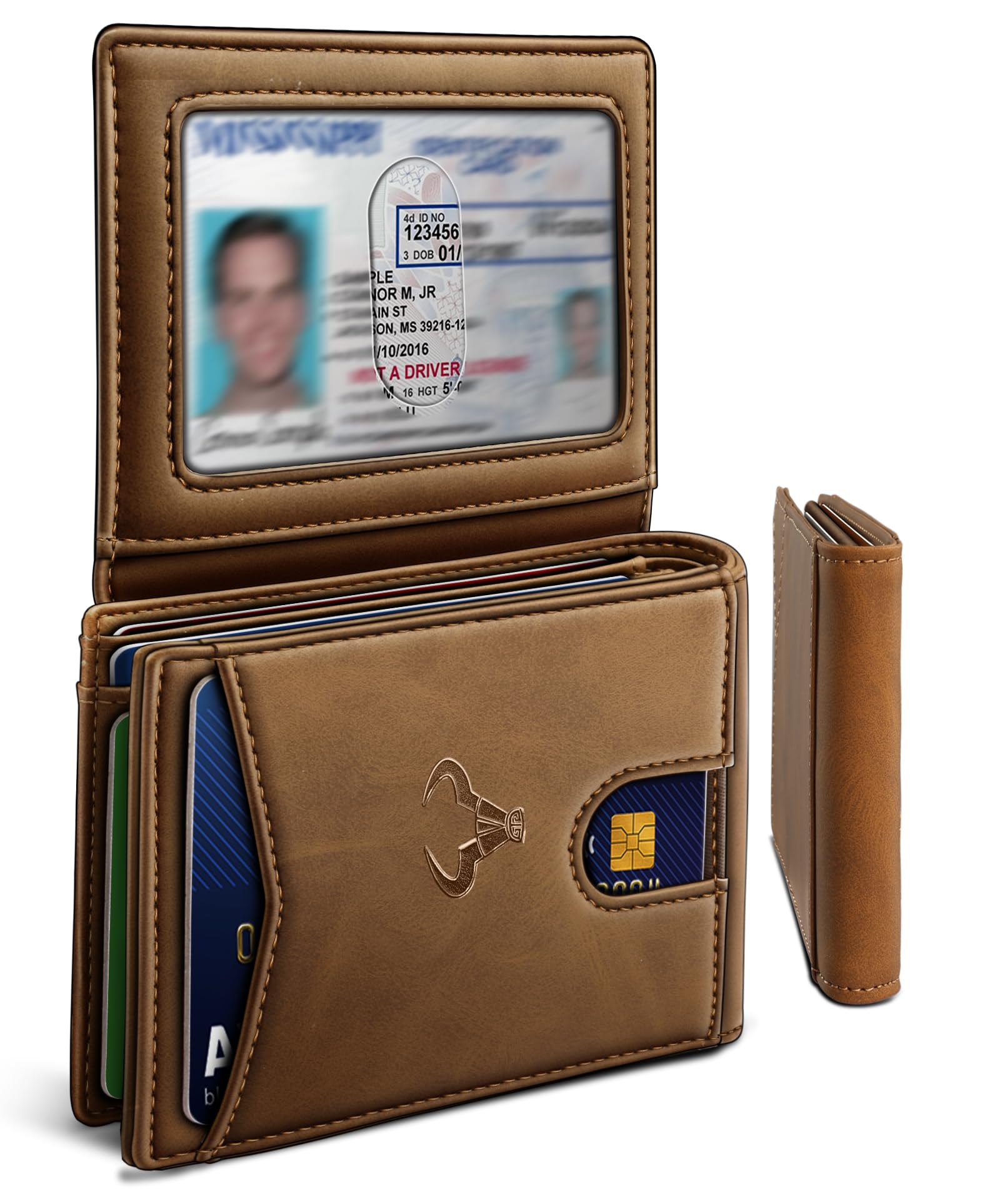 Foto 2 pulgar | Billetera Bulliant De Piel Delgada Con Bloqueo Rfid Para Hombre - Venta Internacional.