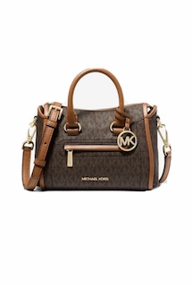 Foto 1 | Bolso Tipo Cartera Michael Kors Carine De Piel Marrón Bellota - Venta Internacional.