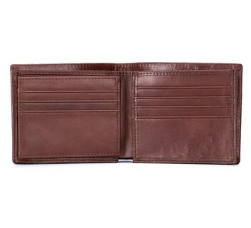 Foto 3 | Cartera Plegable De Piel Genuina Lab.g Gran Capacidad Para Hombre Marron