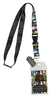 Foto 1 | Llavero Con Cordón Para Identificación De Star Wars Con Varios Personajes - Venta Internacional.
