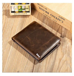 Foto 5 | Cartera 100% Piel Genuina Billetera Calidad Rfid Tarjetero Belug, Marrón Oscuro