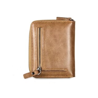 Foto 2 | Cartera Hombre Billetera Corta Cierre Lab.g Moneda Porta Tarjetera, Marrón