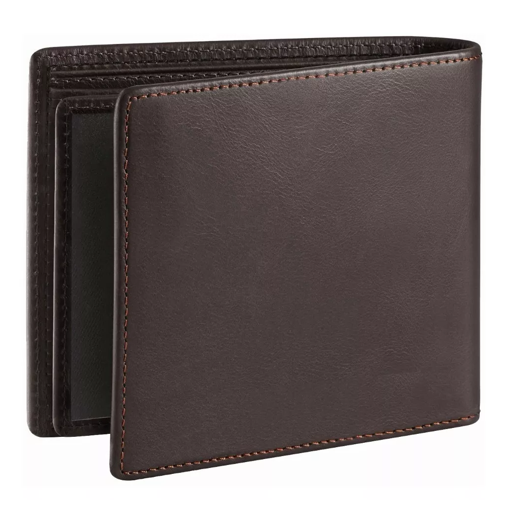 Foto 3 pulgar | Cartera De Hombre Piel Genuina Protección Belug, Marrón Oscuro