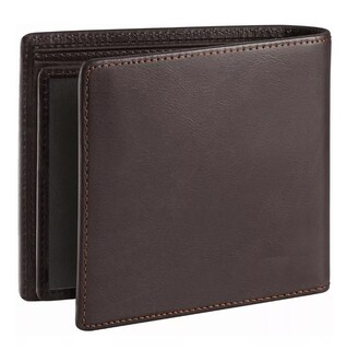 Foto 2 | Cartera De Hombre Piel Genuina Protección Belug, Marrón Oscuro