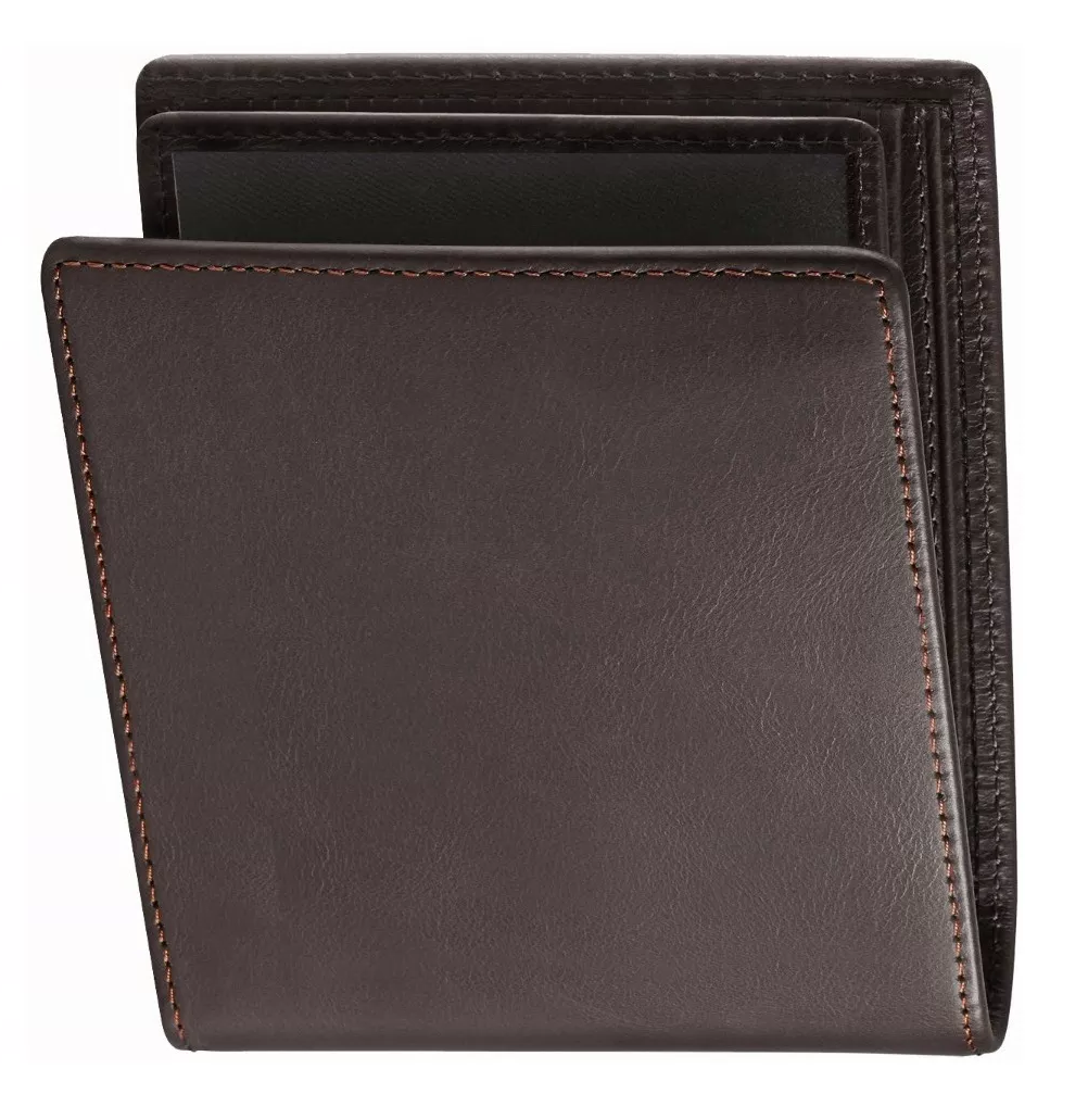 Foto 5 pulgar | Cartera De Hombre Piel Genuina Protección Belug, Marrón Oscuro
