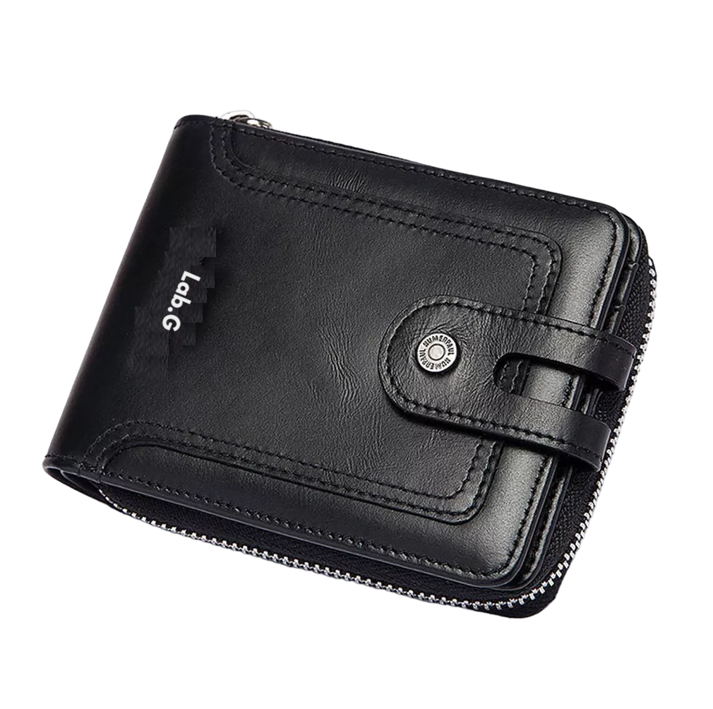 Cartera De Piel Original Con Bloqueo Rfid Regalo Para Hombre Negro