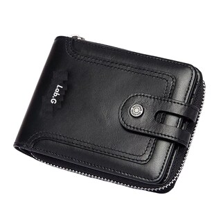 Foto 1 | Cartera De Piel Original Con Bloqueo Rfid Regalo Para Hombre Negro