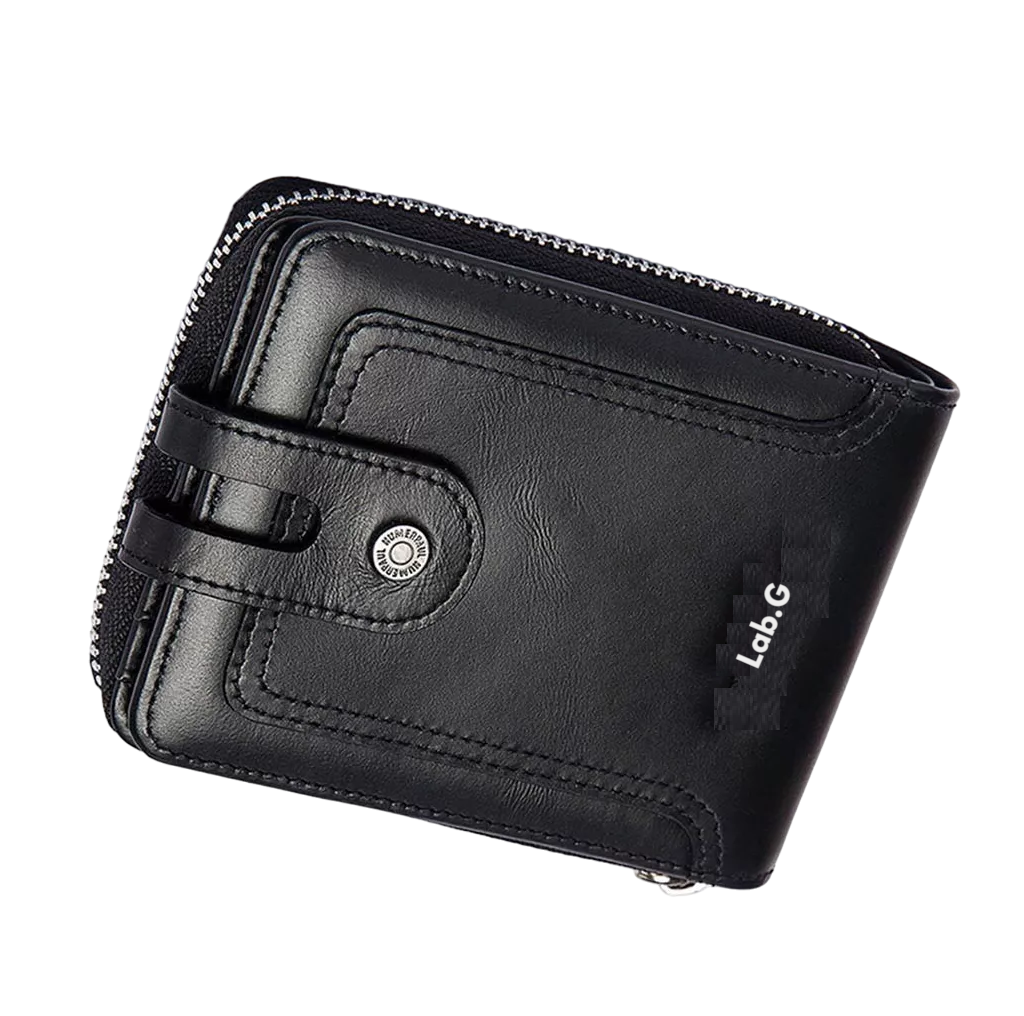 Foto 4 pulgar | Cartera De Piel Original Con Bloqueo Rfid Regalo Para Hombre Negro