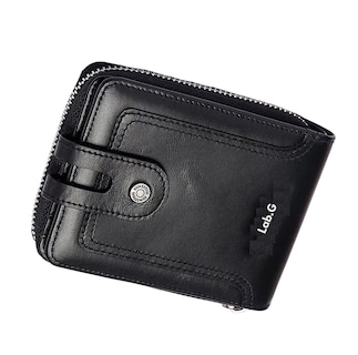 Foto 3 | Cartera De Piel Original Con Bloqueo Rfid Regalo Para Hombre Negro