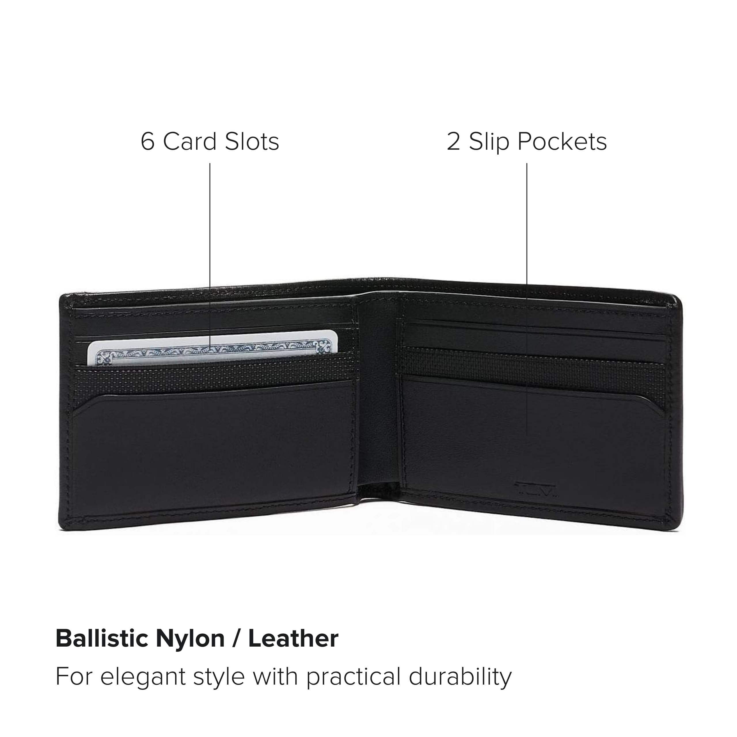 Foto 4 pulgar | Billetera Tumi Alpha Slim De Nailon Balístico Con Pliegue Único, Negra - Venta Internacional.