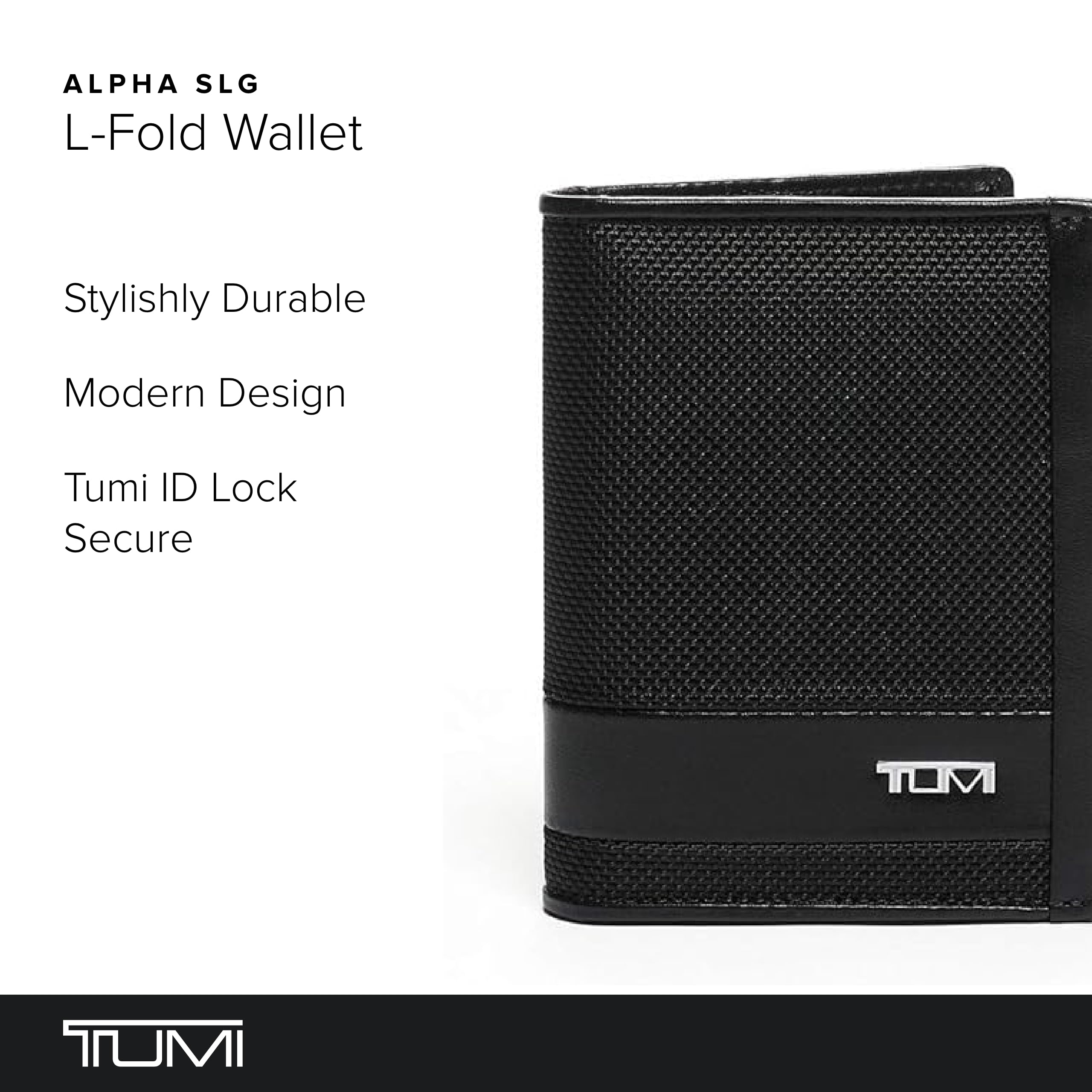 Foto 3 pulgar | Cartera Tumi Alpha, Plegable En L, Delgada, Doble, De Nailon Balístico, Negra - Venta Internacional.