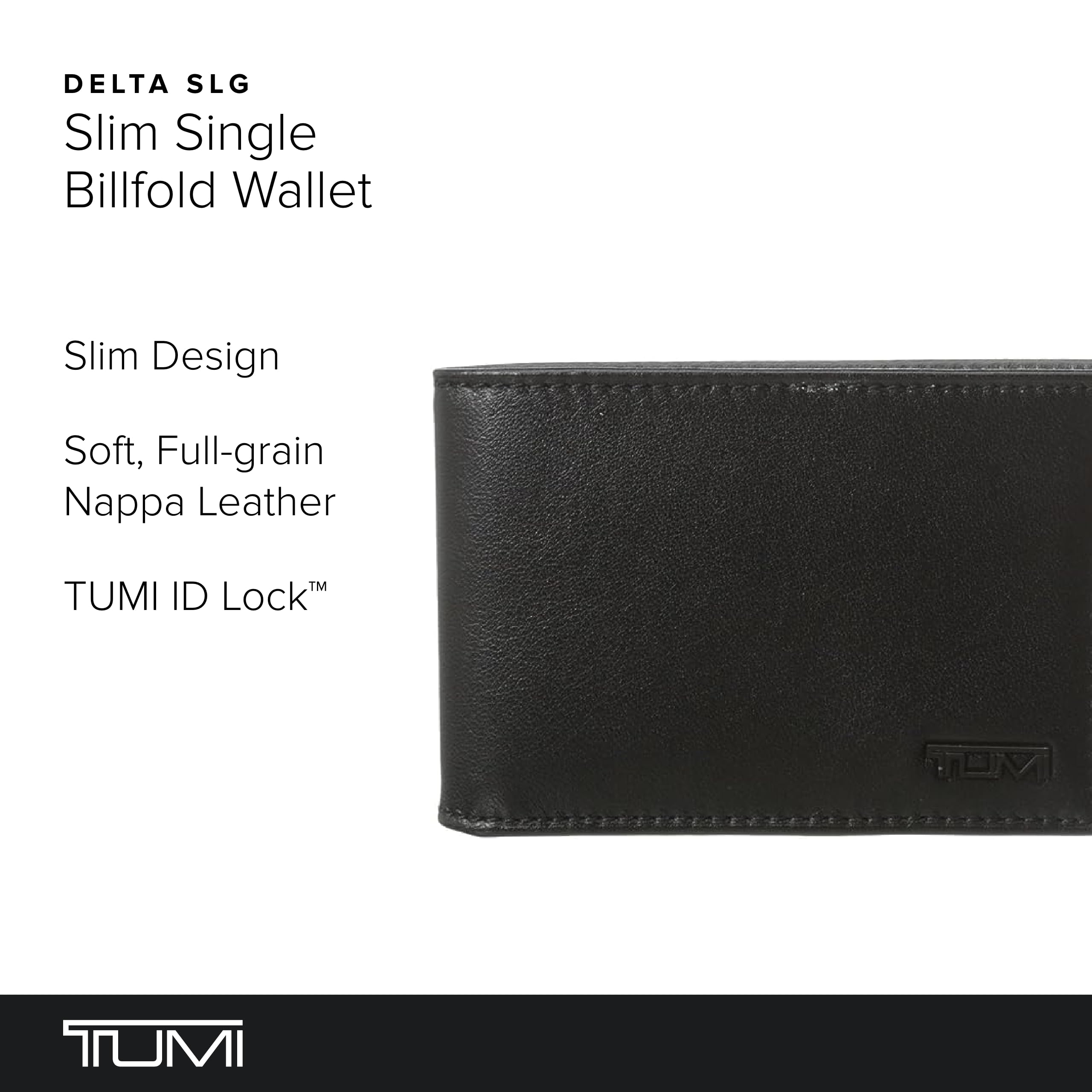 Foto 3 pulgar | Billetera Tumi Delta Slim De Piel Con Cierre Individual, Rfid, Color Negro - Venta Internacional.