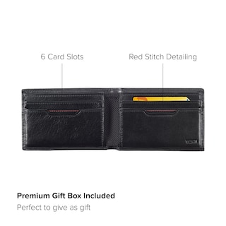 Foto 3 | Billetera Tumi Delta Slim De Piel Con Cierre Individual, Rfid, Color Negro - Venta Internacional.