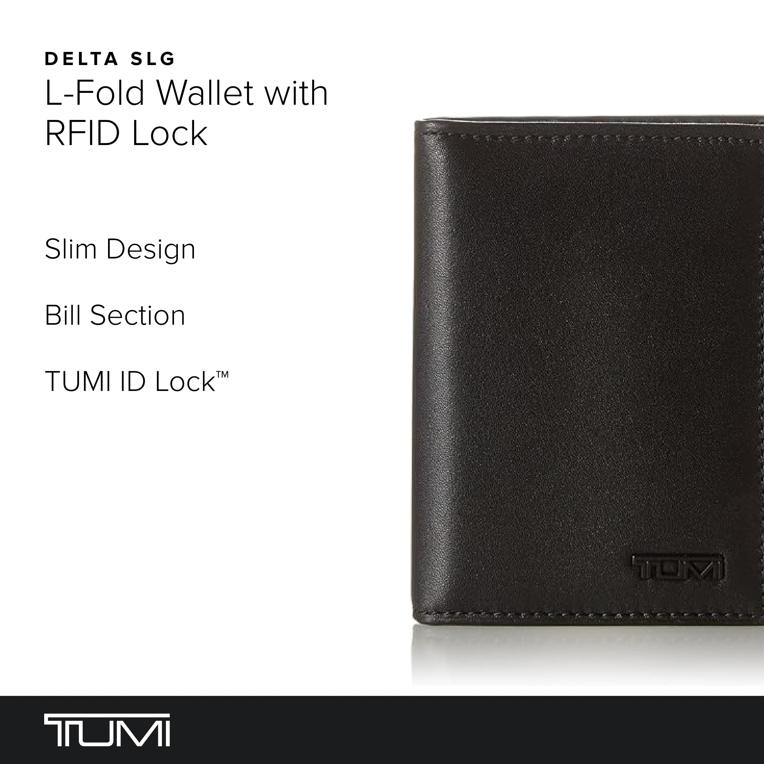 Foto 3 pulgar | Cartera Tumi Delta Con Cierre Rfid Plegable En L, Delgado, Plegable, De Piel Negra - Venta Internacional.