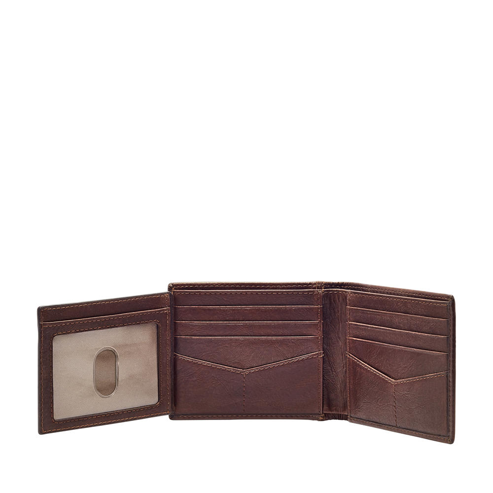 Foto 4 pulgar | Cartera Fossil Ml3784200 Color Café De Piel Para Hombre