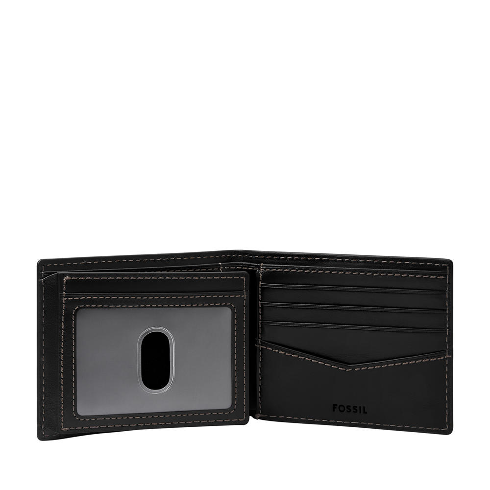 Foto 2 | Cartera Fossil Ml4647001 Color Negra De Piel Para Hombre