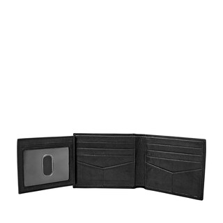 Foto 3 | Cartera Fossil Ml3784001 Color Negra De Piel Para Hombre