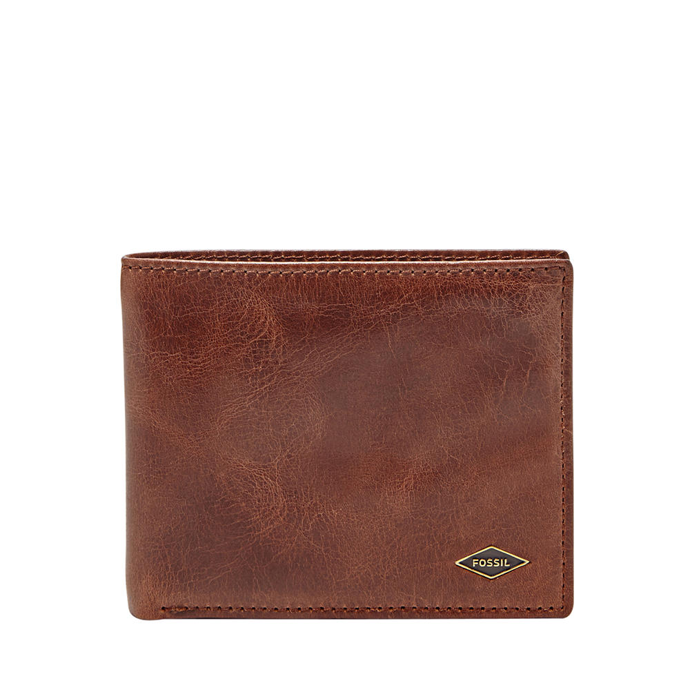 Foto 2 pulgar | Cartera Fossil Ml3729201 Color Marrón Oscuro De Piel Para Hombre