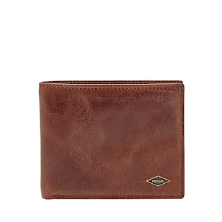 Foto 1 | Cartera Fossil Ml3729201 Color Marrón Oscuro De Piel Para Hombre
