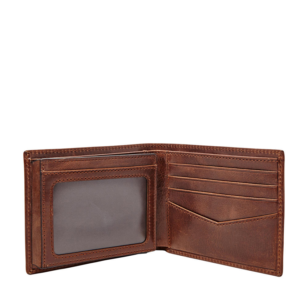 Foto 2 | Cartera Fossil Ml3729201 Color Marrón Oscuro De Piel Para Hombre
