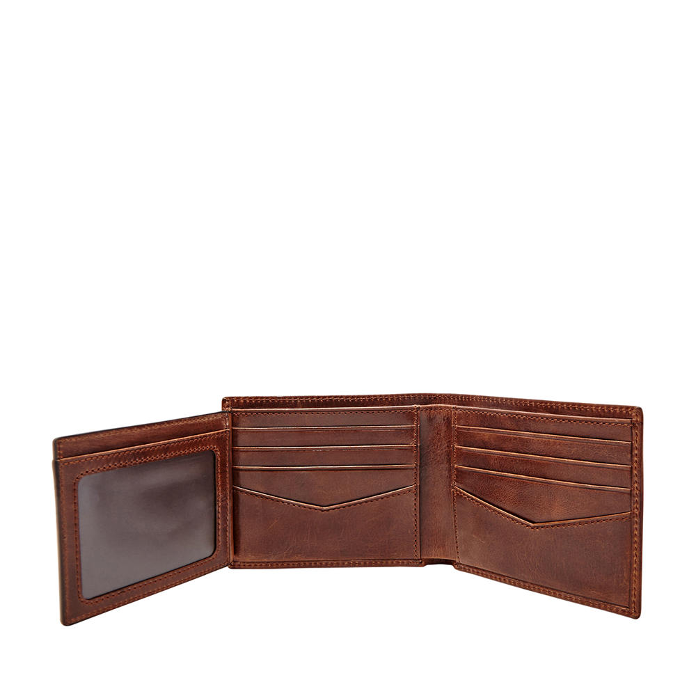 Foto 4 pulgar | Cartera Fossil Ml3729201 Color Marrón Oscuro De Piel Para Hombre