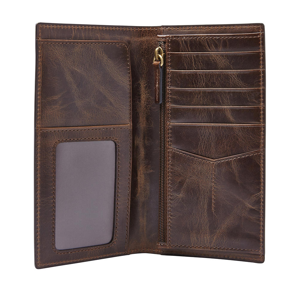 Foto 2 | Cartera Fossil Ml3683201 Color Marrón De Piel Para Hombre