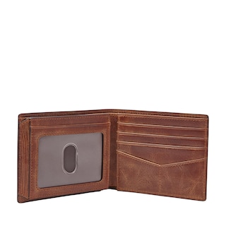 Foto 2 | Cartera Fossil Ml3681200 Color Café De Piel Para Hombre