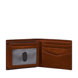 Foto 2 | Cartera Fossil Ml4397210 Color Café De Piel Para Hombre