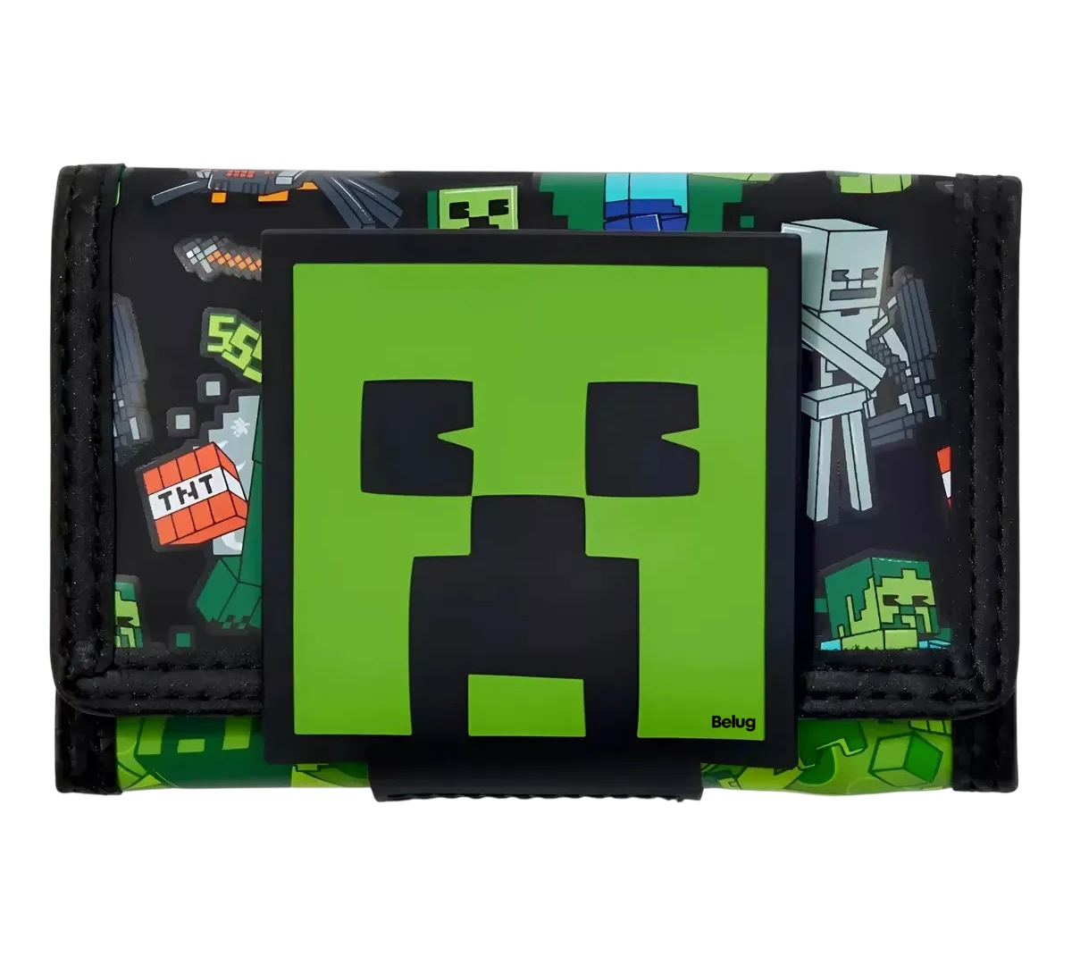 Foto 2 pulgar | Carteras Minecraft Smiggle Niños Belug O Monederos Mujer Y Hombre Negro Verde