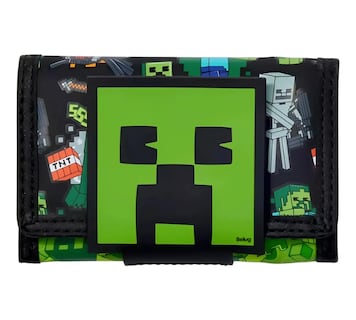 Foto 1 | Carteras Minecraft Smiggle Niños Belug O Monederos Mujer Y Hombre Negro Verde