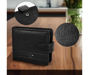 Foto 3 | Cartera Hombre Con Múltiples Tarjetas De Monedero Eo Safe Imports Esi-19375 Negro